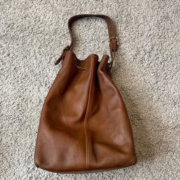 Coach | Bags | Coach Vintage 965 Legacy Brown Leather Drawstring Bucket ...